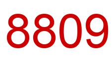 Number 8809 red image
