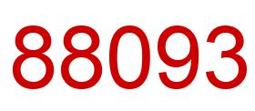Number 88093 red image