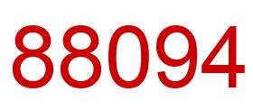Number 88094 red image