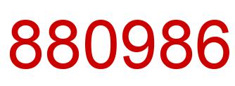Number 880986 red image