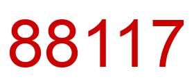 Number 88117 red image