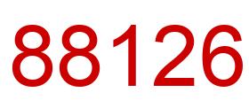 Number 88126 red image