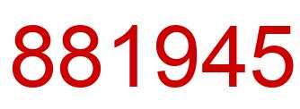 Number 881945 red image