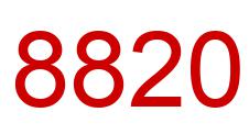 Number 8820 red image