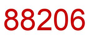 Number 88206 red image