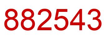 Number 882543 red image