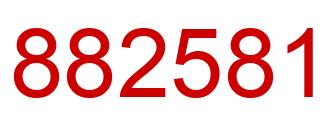 Number 882581 red image