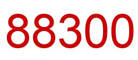 Number 88300 red image