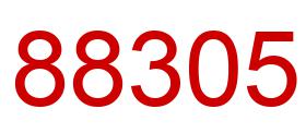 Number 88305 red image