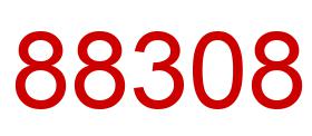 Number 88308 red image