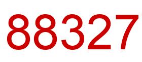 Número 88327 imagen rojo