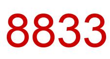Number 8833 red image