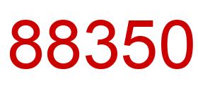 Número 88350 imagen rojo