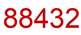 Number 88432 red image