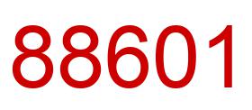Number 88601 red image