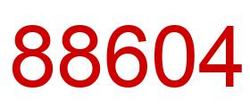 Number 88604 red image