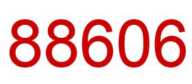 Number 88606 red image