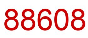 Number 88608 red image