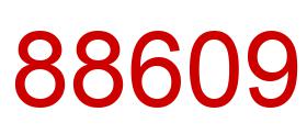 Number 88609 red image