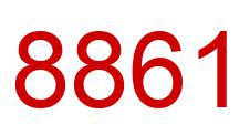 Number 8861 red image