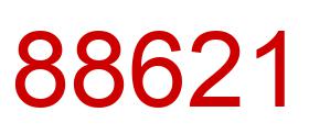 Number 88621 red image