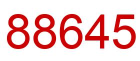 Number 88645 red image