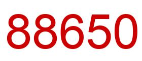 Number 88650 red image
