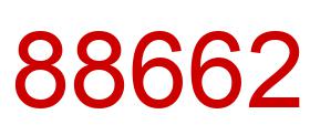 Number 88662 red image
