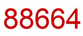Number 88664 red image