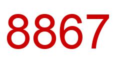 Number 8867 red image