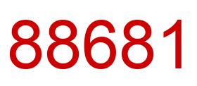 Number 88681 red image