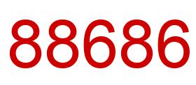 Number 88686 red image