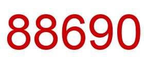 Number 88690 red image