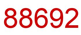 Number 88692 red image