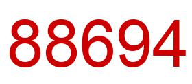 Number 88694 red image