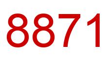 Número 8871 imagen rojo