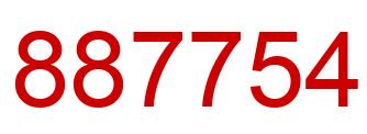 Número 887754 imagen rojo