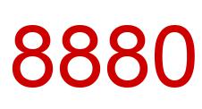 Number 8880 red image