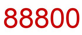 Number 88800 red image