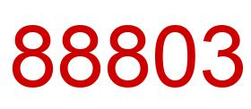 Number 88803 red image