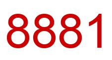 Number 8881 red image