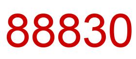 Number 88830 red image