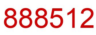 Number 888512 red image