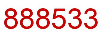 Number 888533 red image