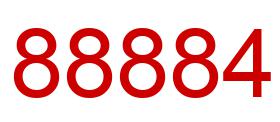 Number 88884 red image