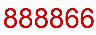 Number 888866 red image