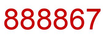 Number 888867 red image