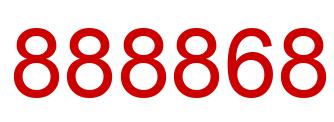 Number 888868 red image