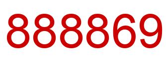 Number 888869 red image