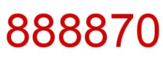 Number 888870 red image